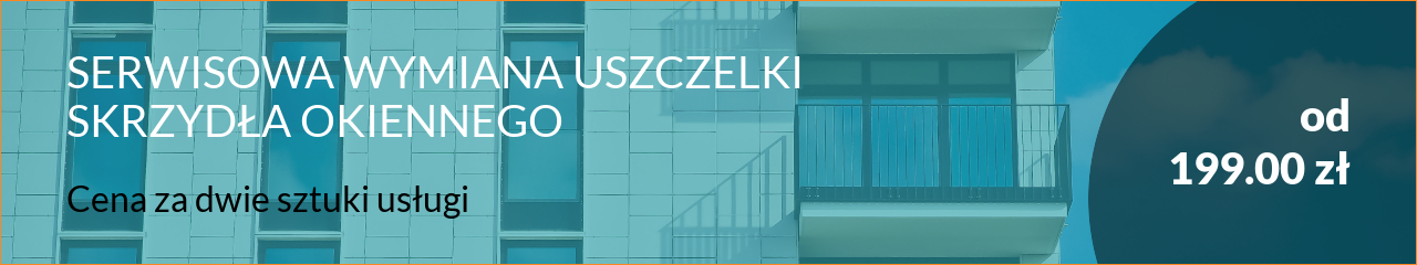Bydgoski SERWIS Okien Drzwi i Rolet - Promocje - SERWISOWA WYMIANA USZCZELKI SKRZYDŁA OKIENNEGO - cena za dwie sztuki usługi